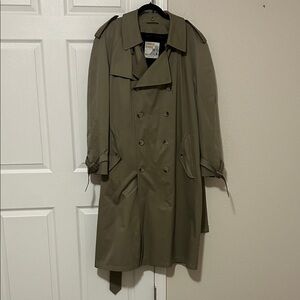 Vintage London Fog Fleece Lined Trench Coat NWOT Size 44